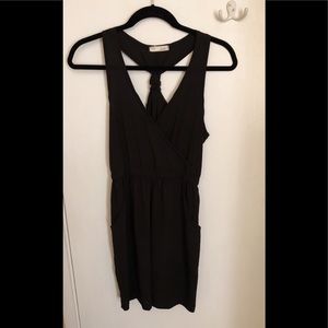Lush Black Knot Racerback Dress